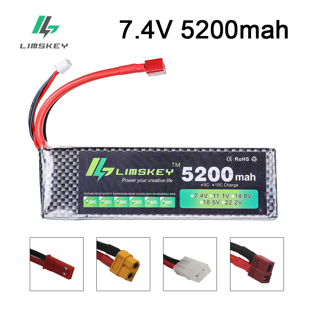 Rc Hobby Drone - Limskey بطارية الطاقة 7.4 فولت 5200