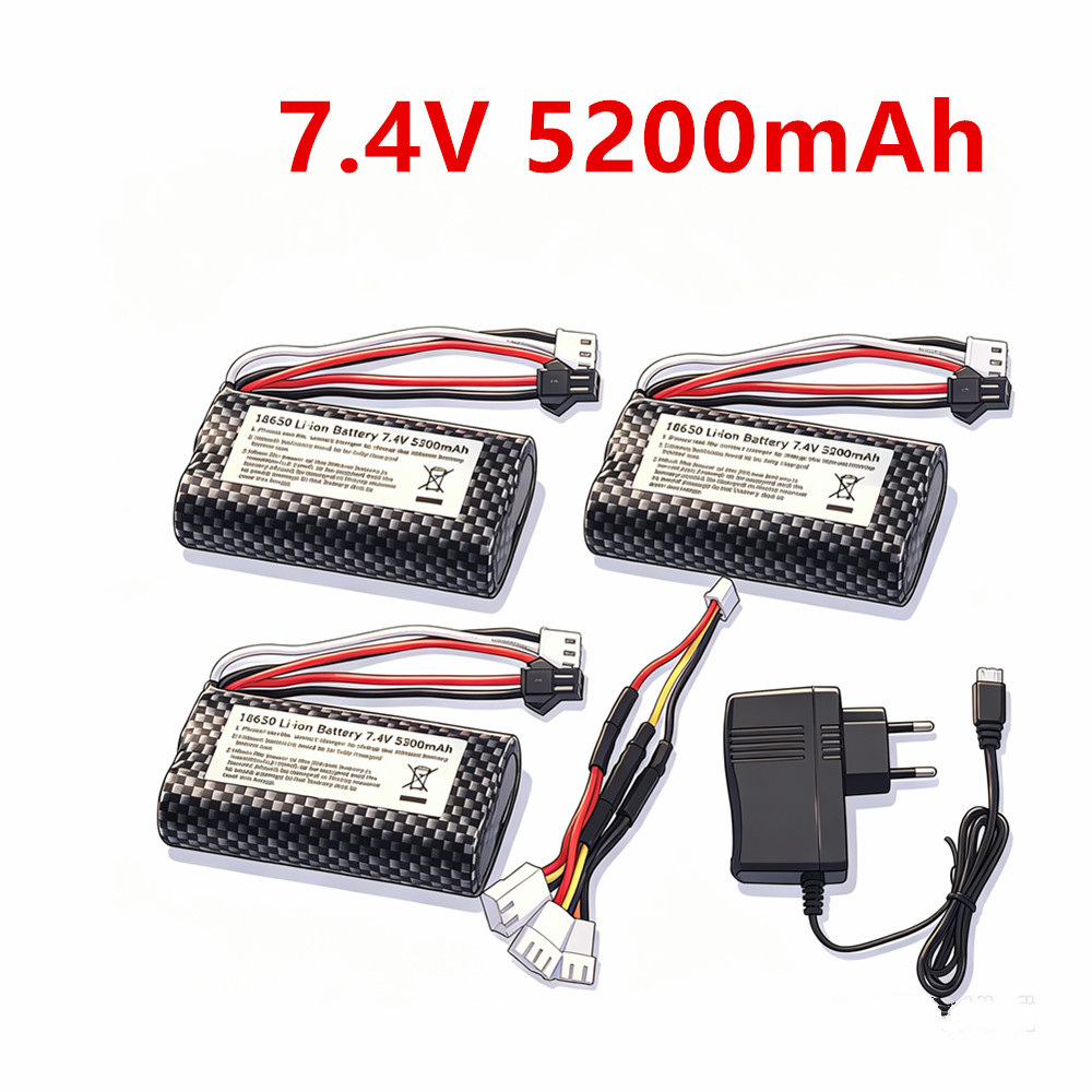 Rc Hobby Hub - بطارية ليثيوم أيون 7.4 فولت 5200