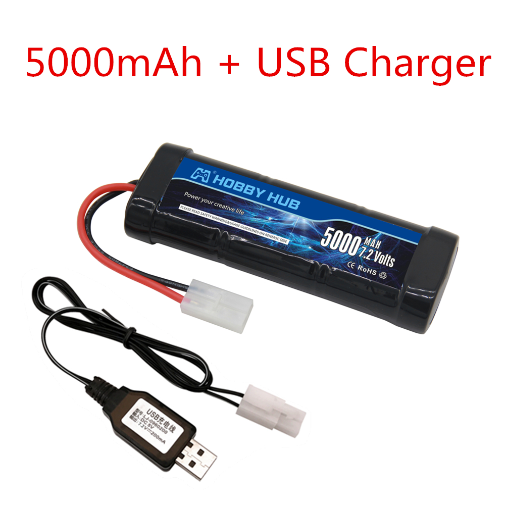 حزمة بطارية Ni-MH 7.2 فولت 500 - مراجعة Rc Hobby Hub وسعره