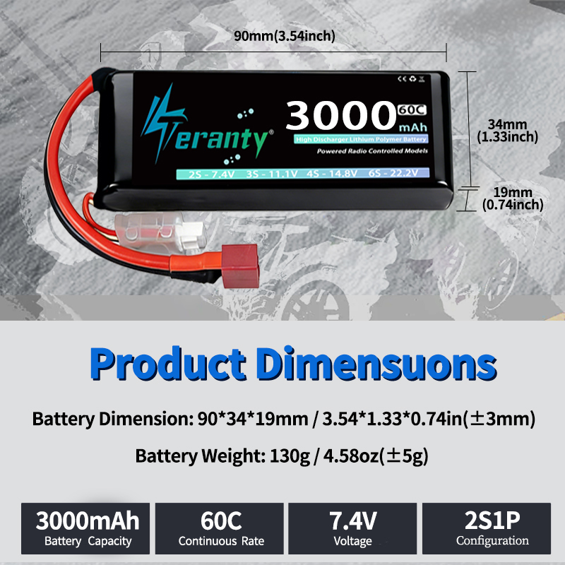 بطارية ليثيوم بوليمر TERANTY 2 - مراجعة Rc Hobby Drone وسعره