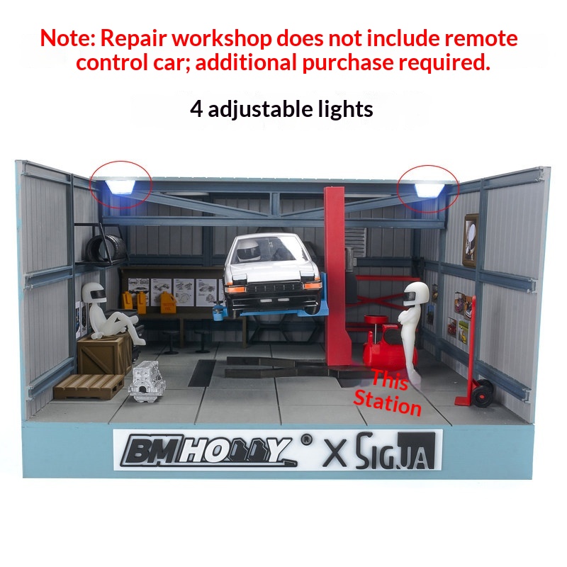 نموذج ورشة إصلاح سيارات التحكم - مراجعة Rc Hobby Workshop وسعره